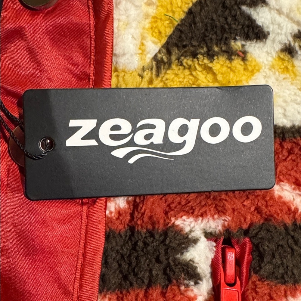 Zeagoo Tribal Pattern Jacket - Red, Yellow, Brown - Picture 16 of 16